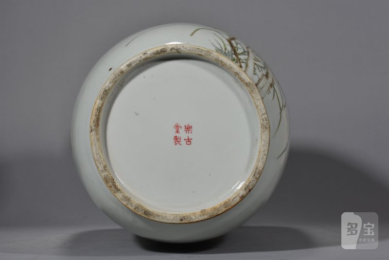 清道光 乐古堂花鸟棒槌瓶 - 图5